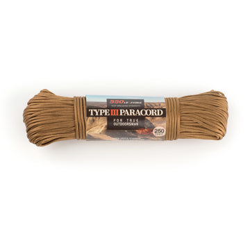 HERCULES 550 Paracord Survival Rope Coyote Type III Parachute Cord for Camping HERCULES